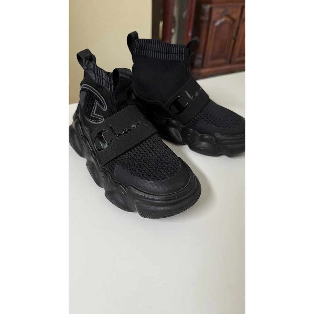 Champion Meloso Rally Pro Kids 11C Black Stealth Slip On Sneakers CPS10918P Box